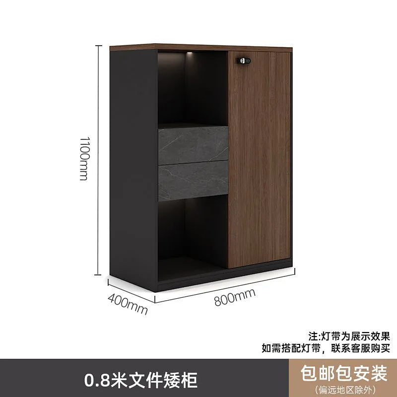 Office file cabinet wooden storage cabinet with lock information cabinet partition miscellaneous storage cabinet floor cabinet low cabinet combination
