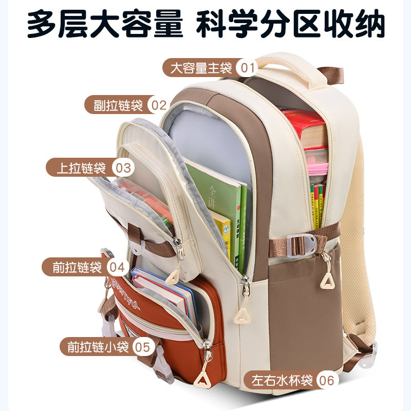 New high-value medium and large versatile student backpack, high school student large-capacity bag, men's and women's lightweight backpack