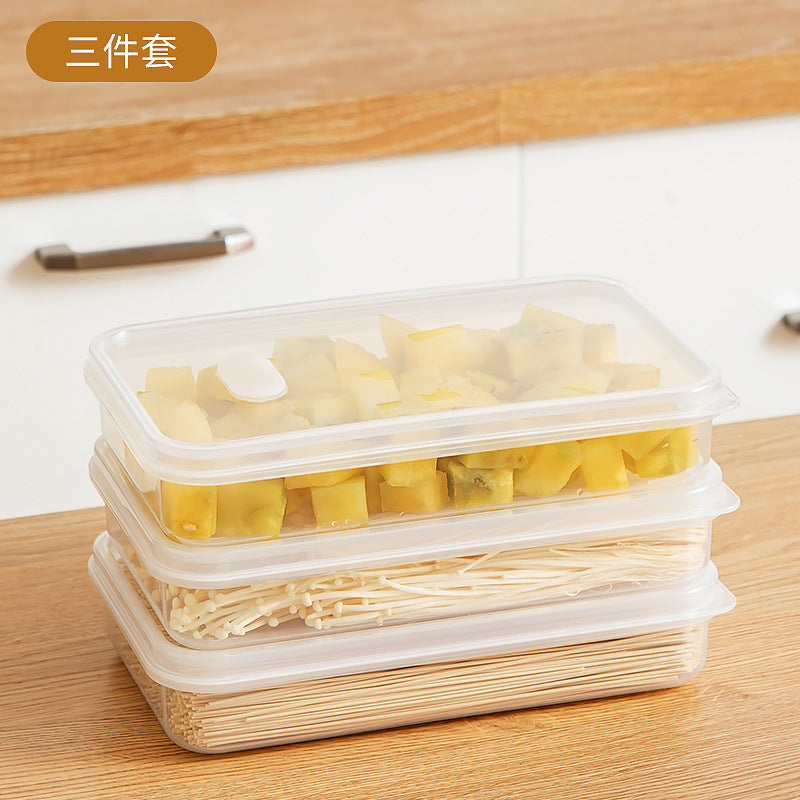 Kitchen Food Refrigerator Storage Box Transparent Sealed Fruit Food Fresh-keeping Box Food Grade Plastic Japanese Bento Box