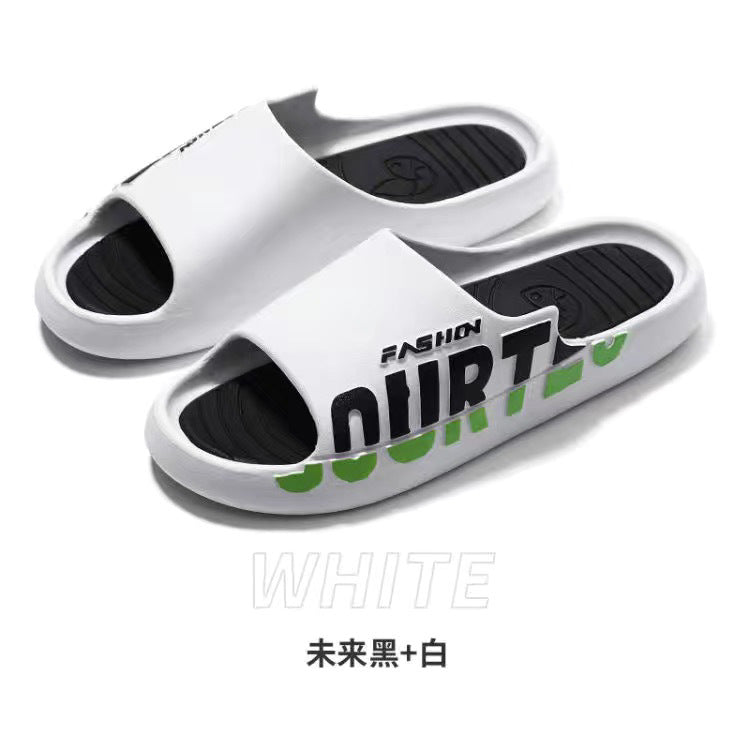 Men's summer slippers - trendy thick-soled indoor/outdoor slides - comfortable & stylish