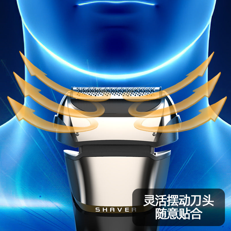 reciprocating electric shaver, fully washable beard razor, type-c fast charging men's foil shaver