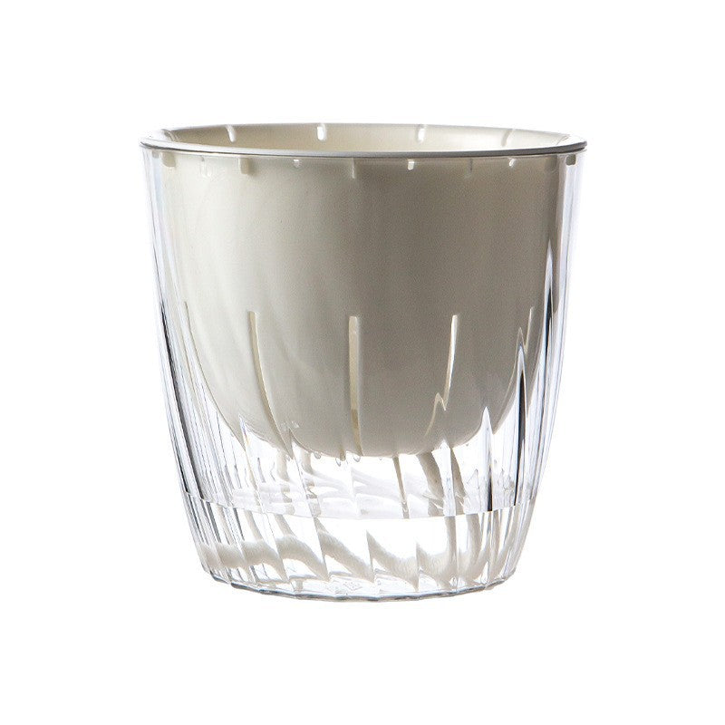 Office transparent lazy flower pot small self-priming water green dill orchid special indoor desktop small thickened flower pot