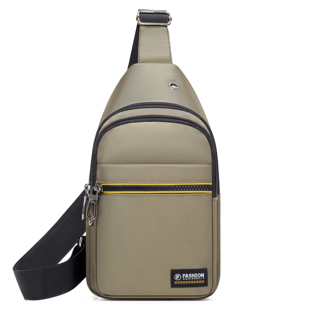 New large-capacity men's breast bag Oxford cloth practical and simple messenger bag trendy casual commuting versatile shoulder bag