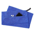 Factory direct sales sports gym towel with hood, invisible zipper and cloth pocket