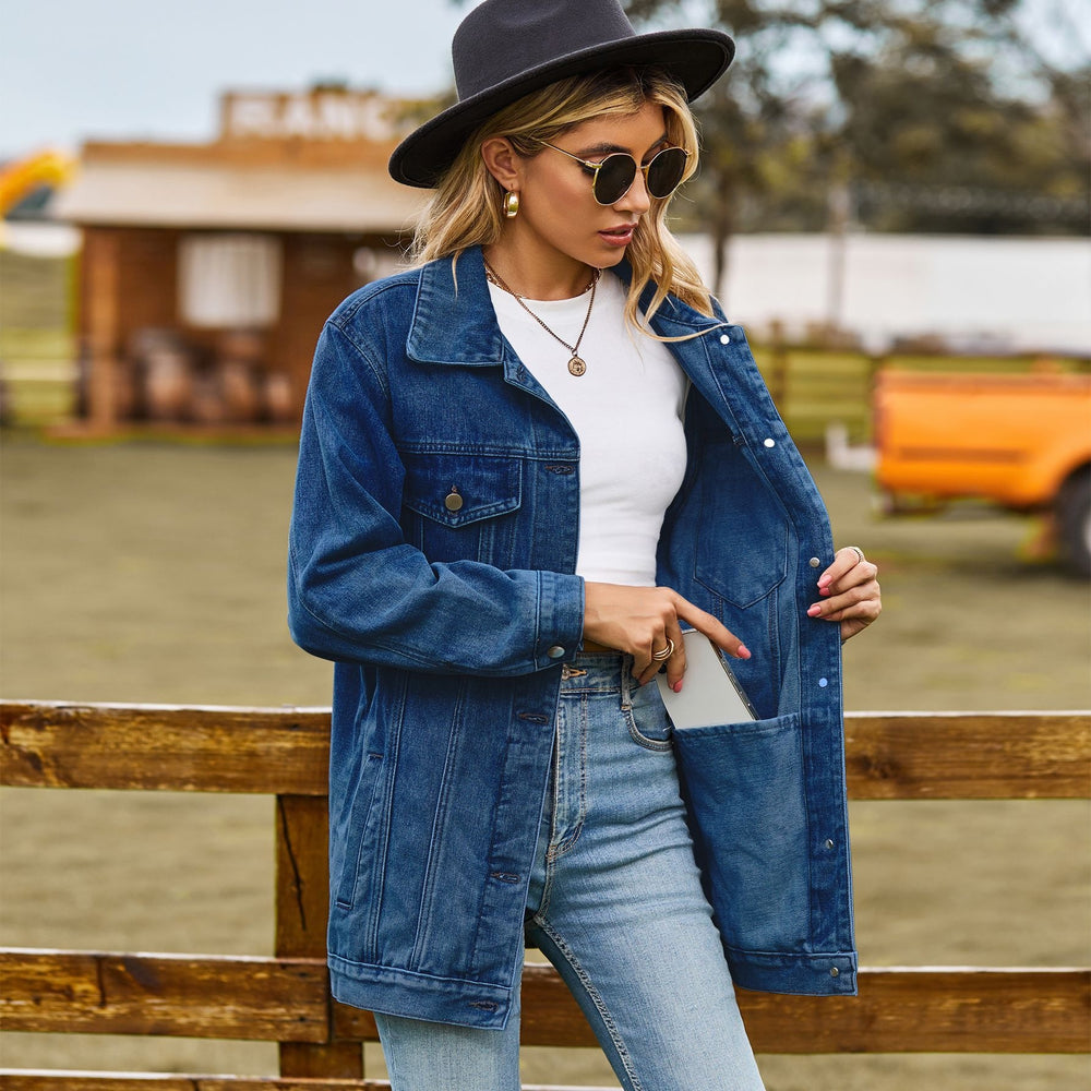 foreign trade fashion  new arrivaleasiest for match classic retro classic loose denim outweartops women