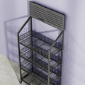 Kitchen storage rack vegetable floor-standing movable trolley multi-layer storage rack for home fruit and vegetable multi-functional vegetable rack