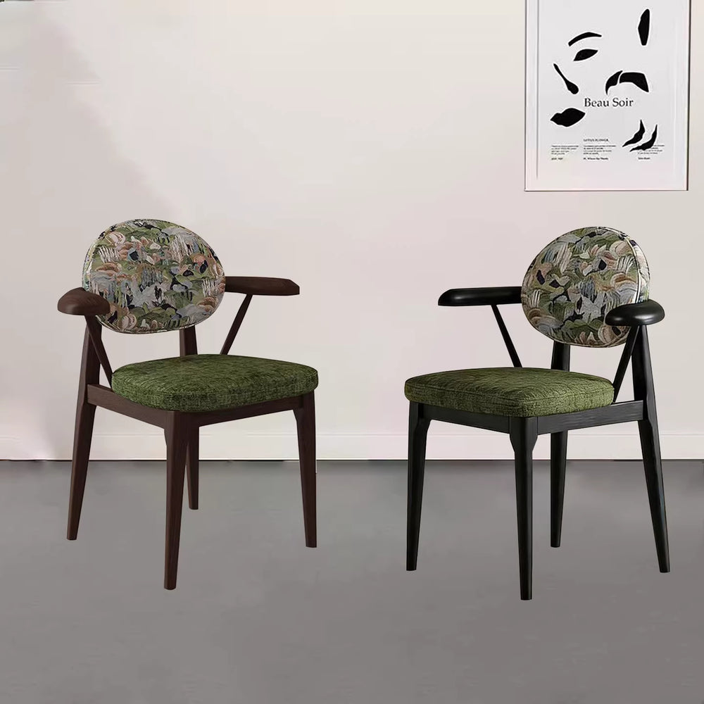 Italian normcore solid wood dining chair medieval style new arrival chair genuine leather casual restaurant backrest fabric chair dining table chair