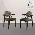 Italian normcore solid wood dining chair medieval style new arrival chair genuine leather casual restaurant backrest fabric chair dining table chair