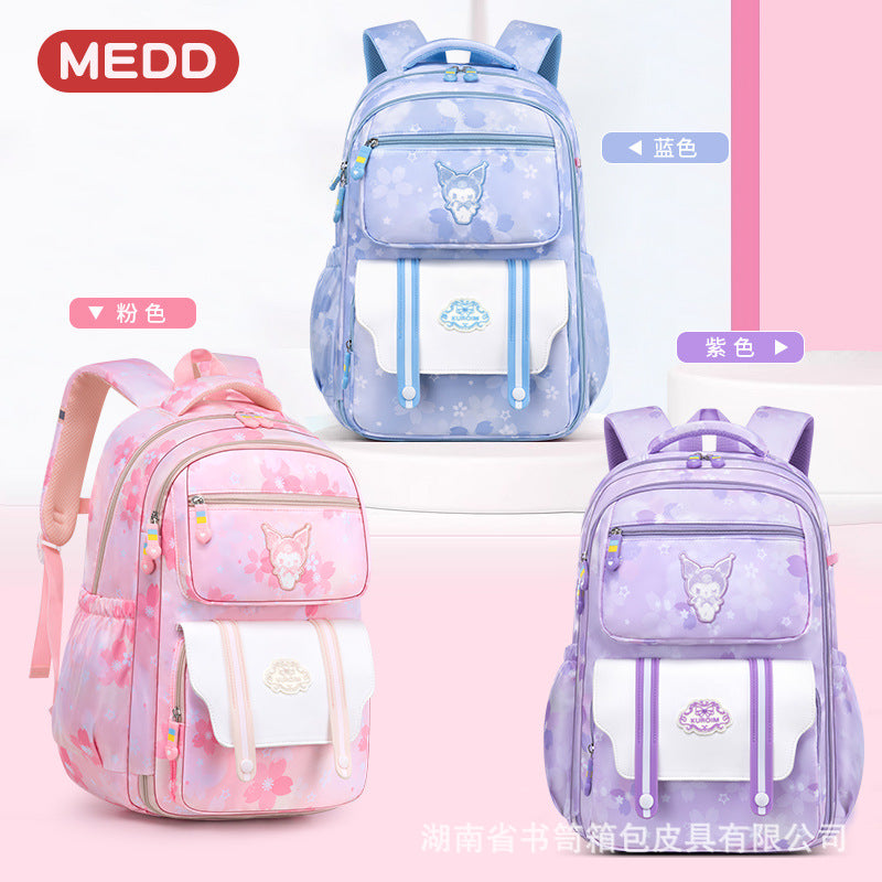 New primary school schoolbag, girls, sixth grade girls, girls, children, ultra-light and lightweight spine care,  wholesale