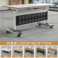 Foldable training table and chair set, mobile splicing bench with wheels, multifunctional office desk, conference room table and chair combination