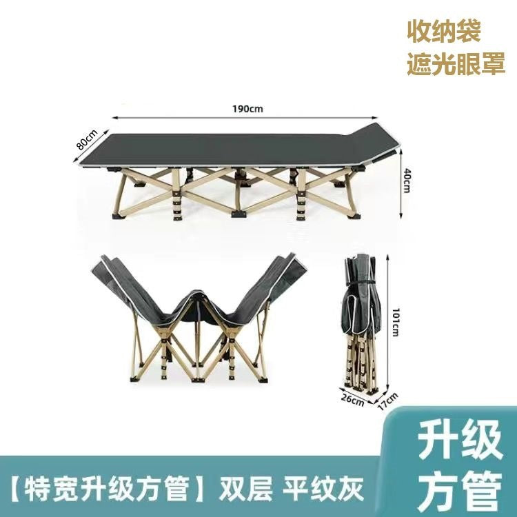Single foldable bed, lightweight office lunch break nap handy gadget, simple and portable camp bed, lounge chair, for home companion