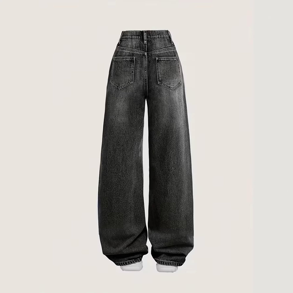 independent station teen girls' jeans - new loose fit straight leg casual pants