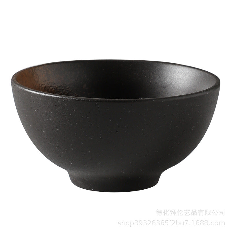 Japanese ceramic tableware restaurant stoneware porridge rice bowl commercial 4.5inch korean bibimbap small bowl for home soup bowl