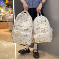Printed graffiti student backpack - waterproof, cute, large capacity, unique, versatile school bag - korean style for girls
