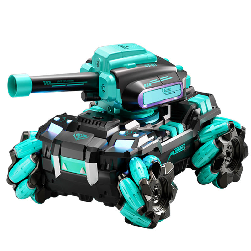 Kids' remote control car - water bomb launcher, gesture sensing, battle tank, 4wd off-road mecha - toy car for boys