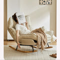 Cream style rocking chair small apartment sitting and sleeping dual-purpose lazy sofa lounge chair balcony sun chair