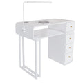 Widened 45cm, same price: iron sheet, baked enamel, odorless, multifunctional nail table - trendy, light luxury, cream-colored nail table