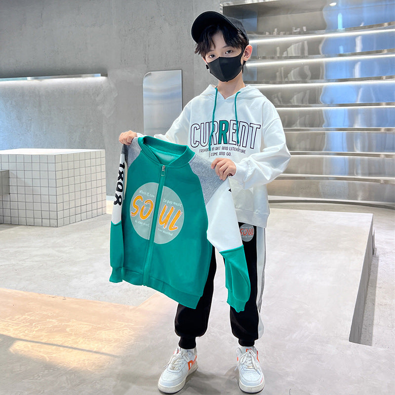Boys' spring outfit set - new  collection - trendy, stylish, and cool kids' clothing - street style fashionable boy's hoodie