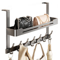 Over-the-door hook rack - no drilling required! perfect for hanging clothes, keys, and hats. a space-saving organizer for your bedroom or entryway