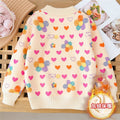 Girls' fall/winter thickened sweater - new  baby fleece-lined pullover knit top, stylish children's base layer