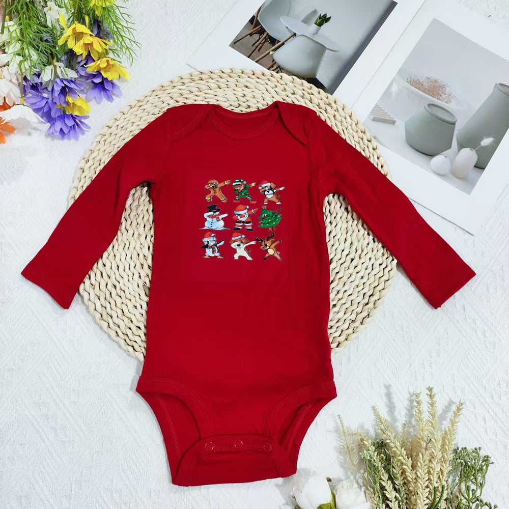 Original overstock: european & american style christmas romper for infants & toddlers - unisex, newborn, 100% cotton, one-piece crawling suit
