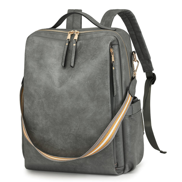 New women's business bag computer bag multi-function backpack PU fashion women's bag travel function backpack
