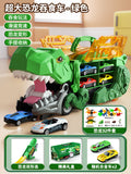 Green tyrannosaurus swallowing car [2 alloy cars + dinosaur 32-piece set] gift box