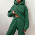 cross-border e-commerce women's fashion: european and american summer new arrivals - solid color casual sporty hoodie and pants set