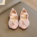 spring/autumn girls' leather shoes - bowknot princess flats - kids' velcro dance shoes - velcro girls' shoes