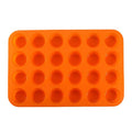 Silicone mini 24-cavity cake mold, perforated round muffin cup baking pan, diy jelly making baking tool