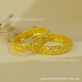 dubai-style gold-plated floral bangle for women, perfect as a summer beach party or birthday gift