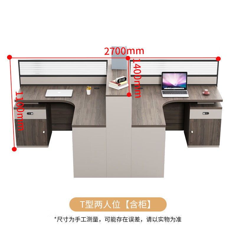 Saint li office desk and chair set - minimalist modern design for finance, staff, and computer workstations with partition