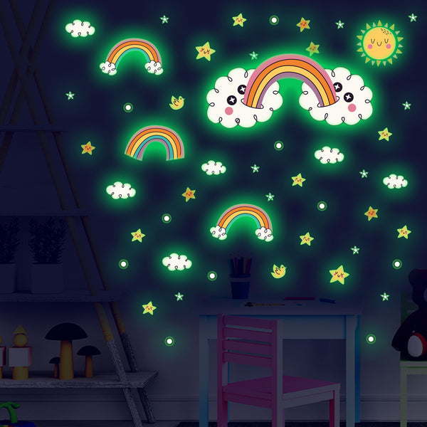 Creative rainbow bridge green luminous self-adhesive sticker  new beautiful wall luminous ceiling decorative sticker