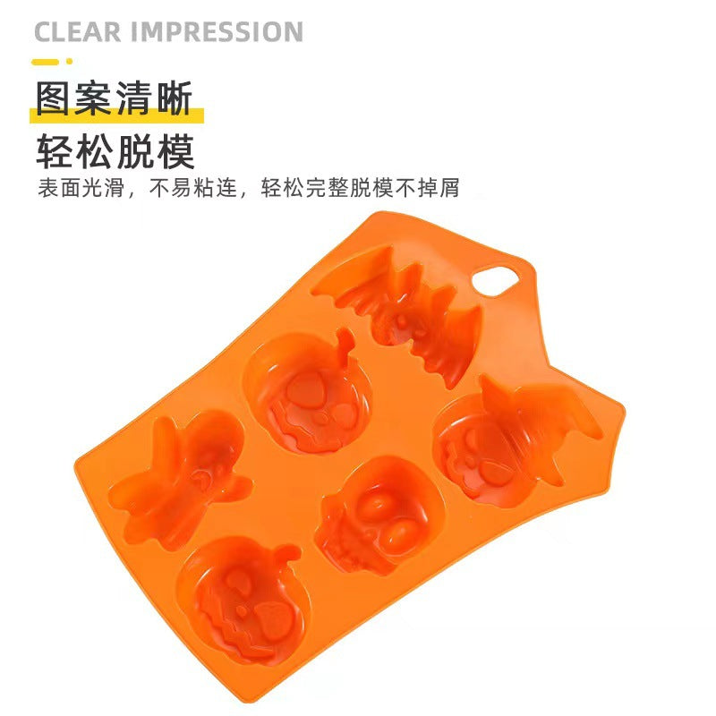 Silicone halloween cake mold fondant easy release cookie cutter cartoon pumpkin shape baking pan baking tool