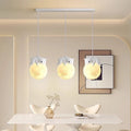 Modern minimalist panda cream style pendant light - three-light luxury dining table, dining room, bedroom cute ambiance pumpkin small pendant lamp
