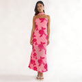 C7671 cross-border   fashion women's summer elegant sexy slim-fit backless dress