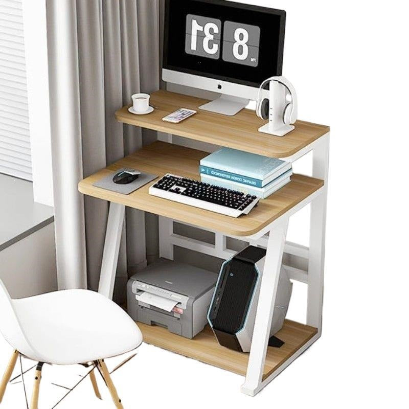 Double-layer desktop computer desk simple small for home mini movable desk bedroom single small apartment computer table