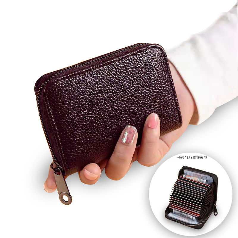 Organ card bag, ID bag, solid color multi-card all-in-one bag, the same style for men and women, exquisite bank card storage card bag, mini.