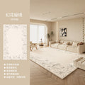 Carpet living room  new light luxury high-end bedroom washable waterproof scrubbable floor mat cream modern minimalist