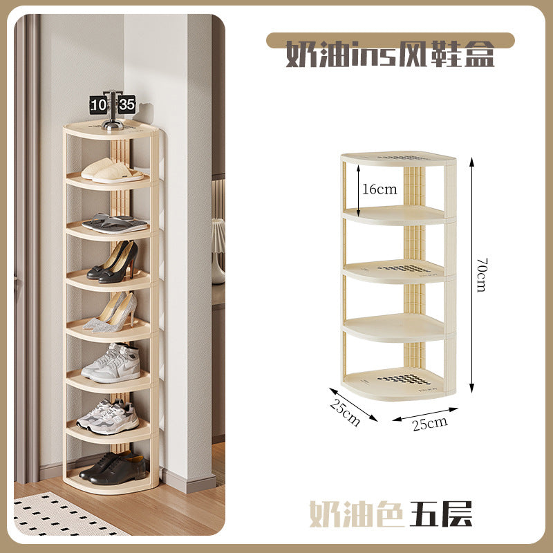 Shoe rack home entrance multi-layer dormitory small rental house shoe rack can be stacked multi-functional storage shoe cabinet