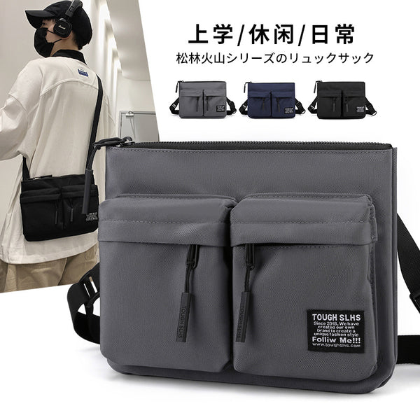 Wepower Crossbody Bag Men's Breast Bag Men's Trendy Casual Sports Backpack Couple Bag Student Shoulder Bag