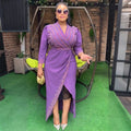 autumn new arrivals: -style women's v-neck fashion dress - elegant, european & american, plus size, and african-inspired