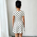 european and american polka dot french chic bodycon mini dress