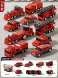 Magnetic assembly fire truck [storage box 15-piece set] 10 car models