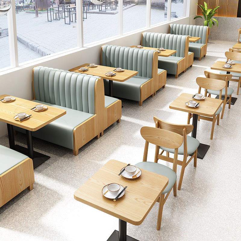 Coffee Western Restaurant Storage Card Sofa Catering Hotel Dessert Milk Tea Shop Restaurant Solid Wood Table and Chair Combination