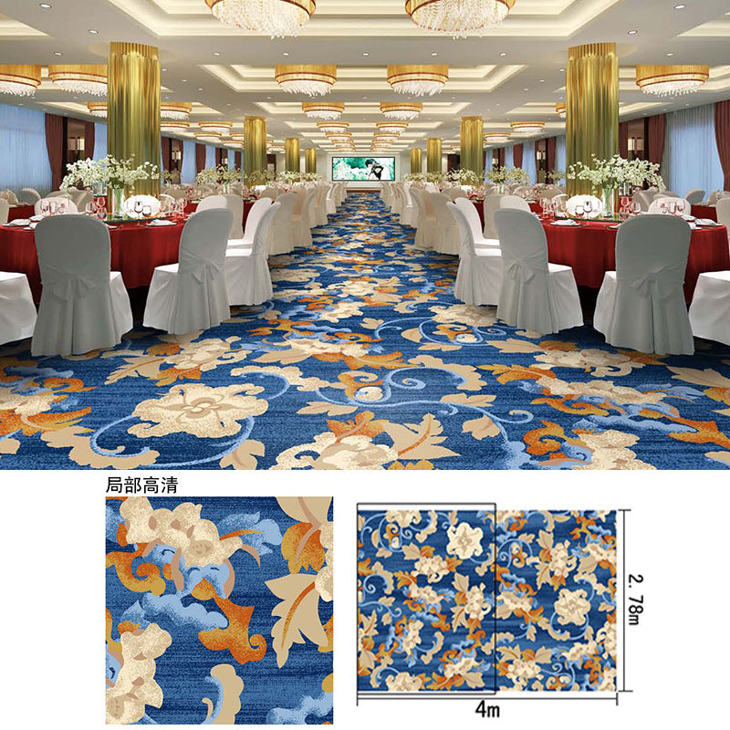 Hotel lobby carpet, 1000g nylon, fire-retardant, thickened area rug for banquet halls, restaurants, conference rooms, and reception areas