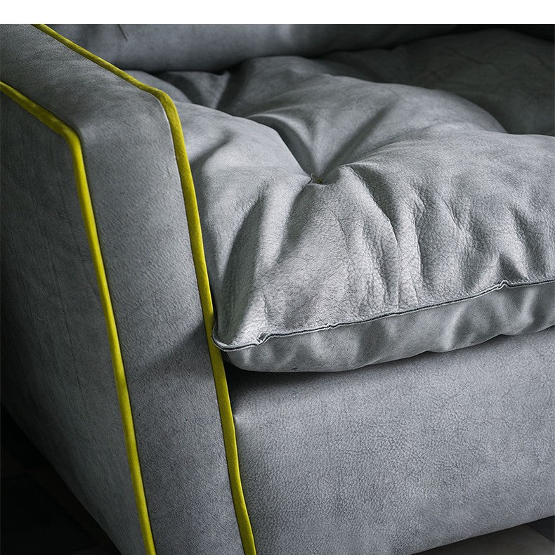 Custom material factory processed single sofa chair plush fabric chair leisure chair italian minimalist modern balcony