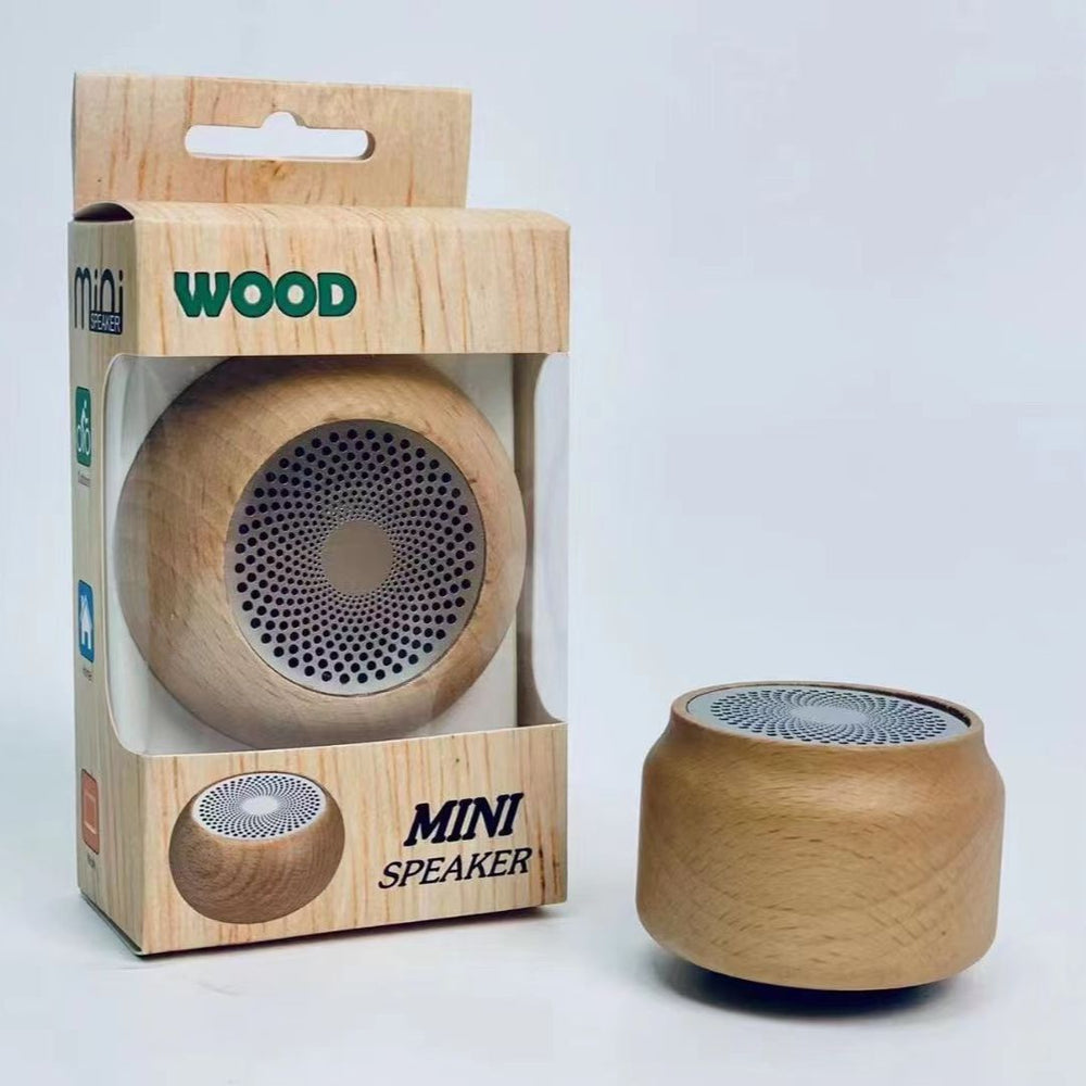 Retro bluetooth speaker - portable, creative gift, mini wireless subwoofer, solid wood small speaker set