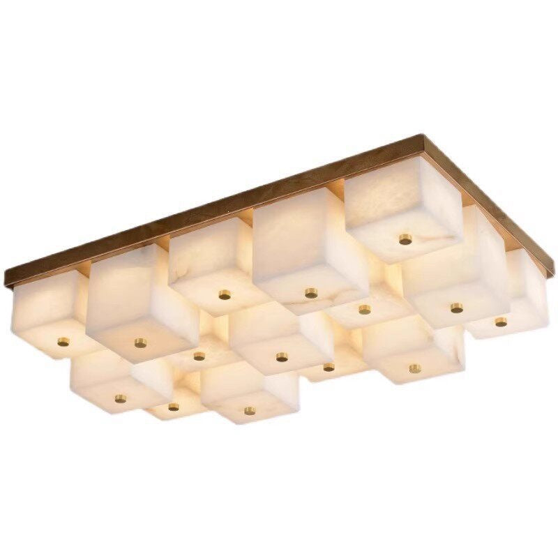 Marble all-copper ceiling lamp modern new chinoiseriecasualaccessible luxury bedroom dining room study lamp designer creative living room