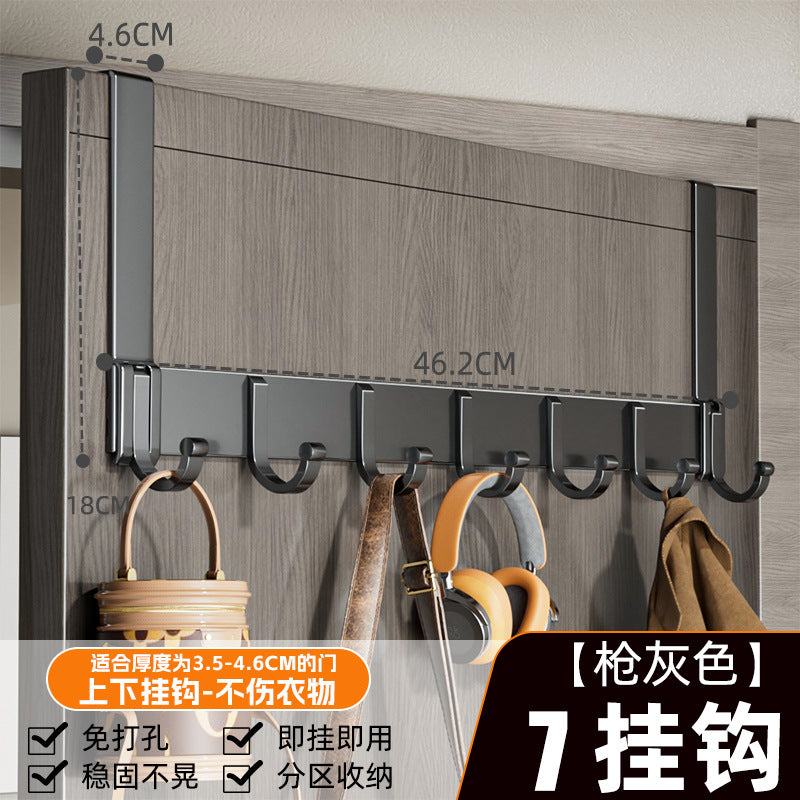 Adjustable over-the-door hanger - no drilling required - door hook for bedroom, wall-mounted storage rack, clothes hook